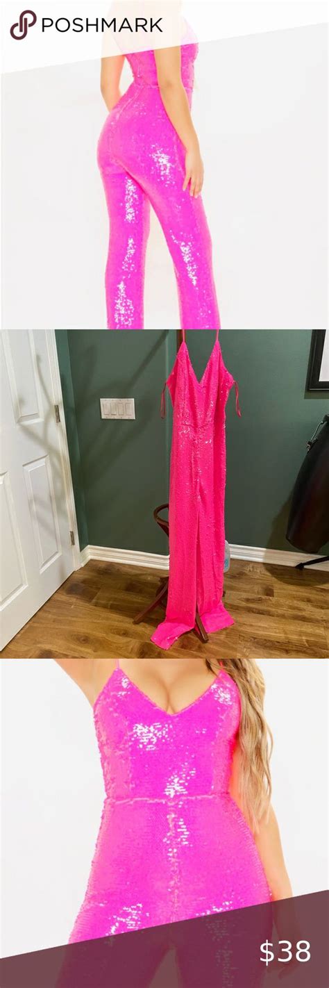 Sequence Hot Pink Jumpsuit Hot Pink Jumpsuits Pink Jumpsuit Style