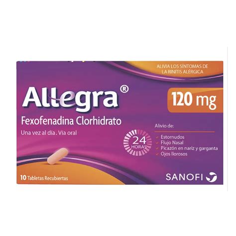 Allegra 120 Mg Tabletas Cja X 10 Und Droguerias Patria