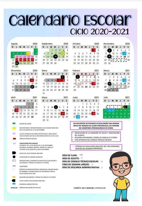 Calendario Escolar 2020 2021 Calendario Escolar Etiquetas De Images