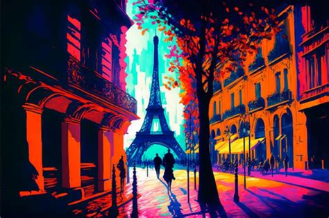 Papel Pintado O Fotomural Ilustraci N Moderna Torre Eiffel Par S