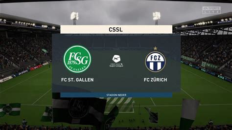 Fifa Fc St Gallen Vs Fc Z Rich Cssl Gameplay Youtube