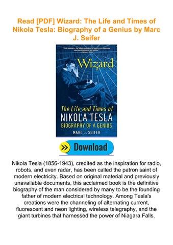 Read PDF Wizard The Life And Times Of Nikola Tesla Biography Of A