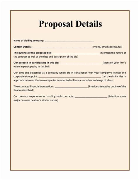 Using A Free Proposal Template To Make Your Business Stand Out - Free ...