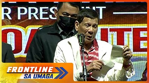 Ex Pres Duterte Sumentro Sa Pagbatikos Sa Cha Cha Ang Talumpati Sa