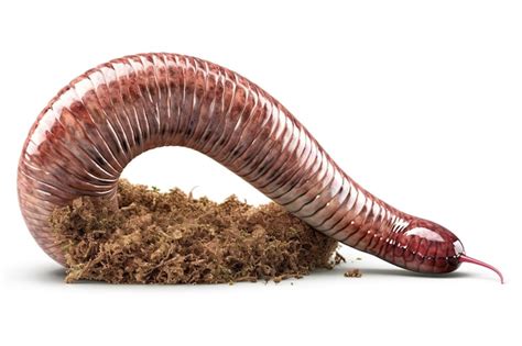 Premium Ai Image Earthworm Isolated On White Background Generated By Ai