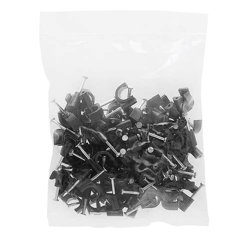 Cable Clips for RG6 8mm - Black 100 PCs