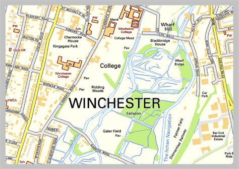 Winchester Street Map I Love Maps