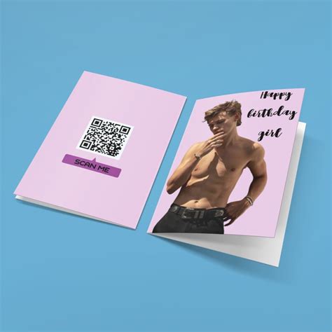 Austin Butler Birthday Card Naked Austin Butler Wish Happy Birthday Etsy