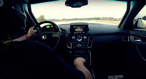 1 500 HP Stick Shift Cadillac CTS V Sets 1 2 Mile World Record With 190