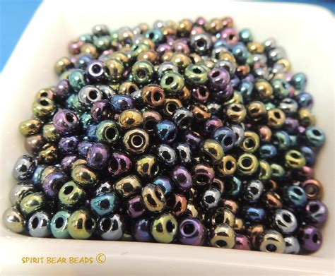 Iris Mix Rainbow Metallic Mix Glass Seed Bead Mix 50 Grams Size 60 By Spiritbearbeads On Etsy