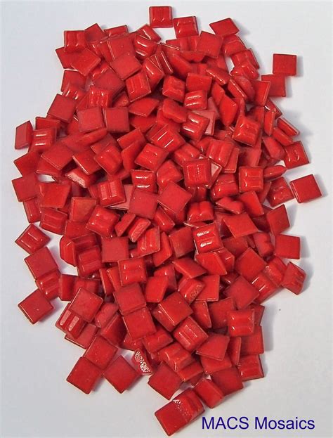 Vitreous Glass Mosaic Tiles 10mm Red Macs Mosaics