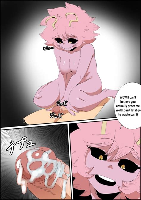 Rule 34 1boy 1girls Big Breasts Comic English Text Female Girl On Top Horns Mina Ashido My