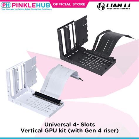 Pinklehub Lian Li Universal 4 Slots Vertical Gpu Kit With Gen 4