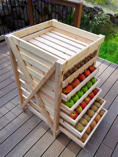 Vegetable Rack With Slide Out Trays Ana White