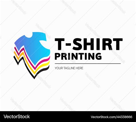 Abstract modern colored logo template of t-shirt Vector Image