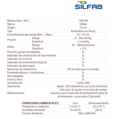 Tensi Metro Digital Autom Tico De Brazo Silfab Tab