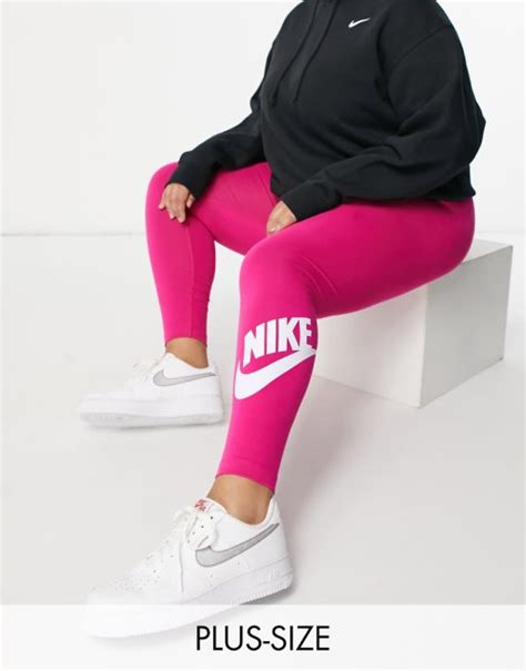 Nike Plus Essential Leggings In Pink With Futura Logo Print Asos