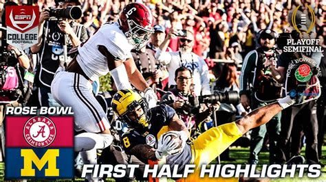 Rose Bowl HALFTIME HIGHLIGHTS: Alabama Crimson Tide vs. Michigan ...