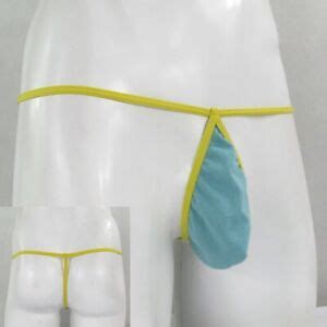 N A Hot Mens Teardrop String Thong Pouch Colors Soft Fine Cotton EBay