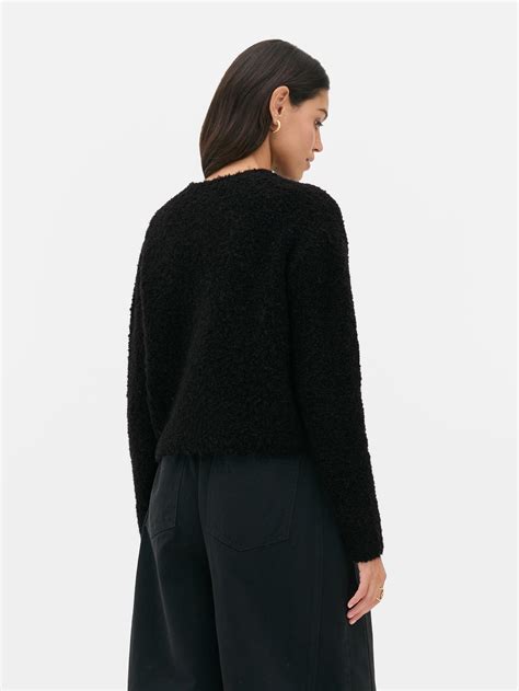 Womens Black Paula Echevarría Bouclé Cardigan Primark