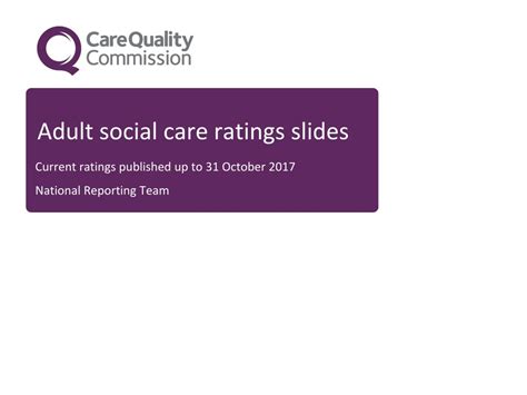 Ppt Current Ratings Of Adult Social Care Agencies Reflecting The