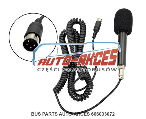 Mikrofon autobusowy 4 pinowy kabel odkręcany