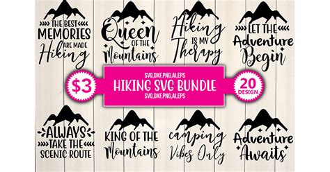 Hiking Svg Bundle Bundle · Creative Fabrica