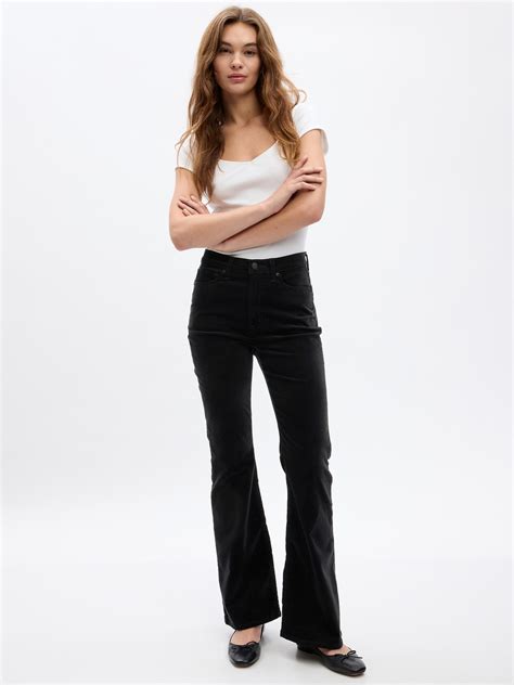 High Rise S Flare Velvet Pants Gap Factory