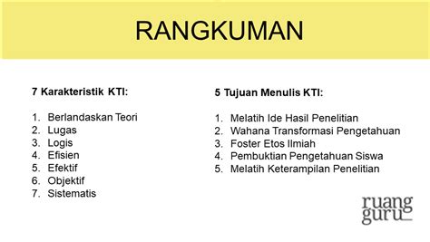 Karakteristik Karya Tulis Ilmiah Beserta Tujuan Dan Manfaatnya Bahasa