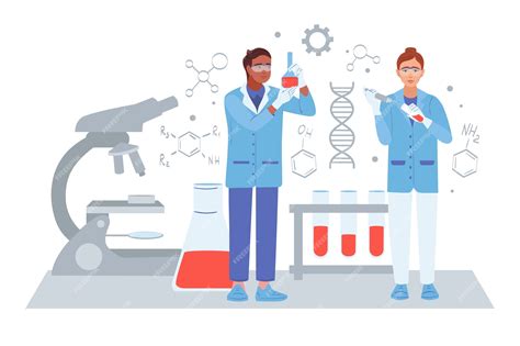 Premium Vector | Biotechnology composition in flat design