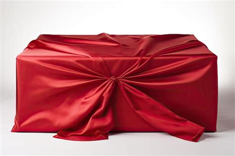 premium ai image red covered box   pure white background sparks