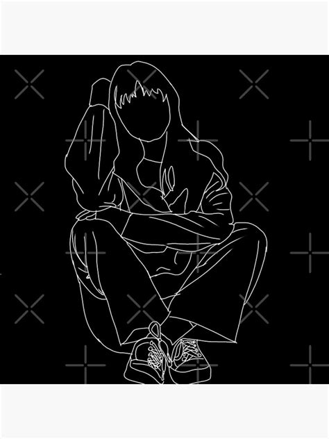 "Aesthetic Girl Outline" Photographic Print by Melly-Jellyarts | Redbubble