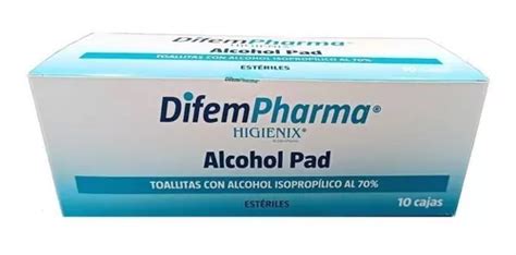 Alcohol Pad Higienix 70 Difem Pack 10 X 100 Unidades Cuotas sin interés