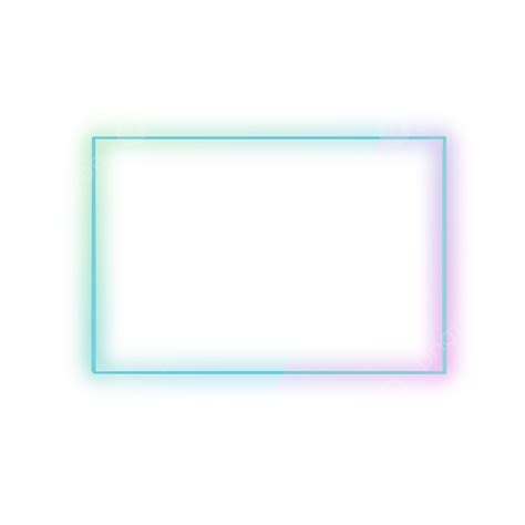 Colored Neon Border White Transparent Neon Colorful Border Color