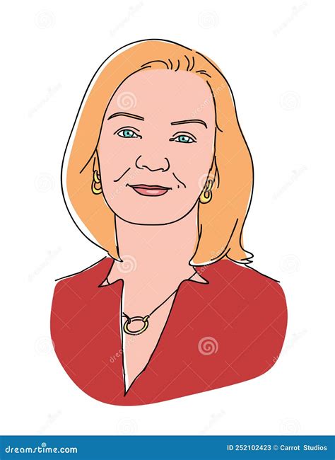 Liz Truss Vector Drawing 252102430