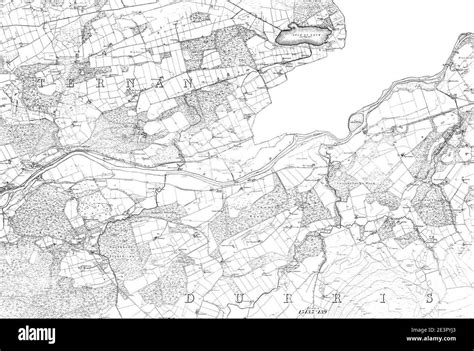 Map of Kincardineshire Sheet 006, Ordnance Survey, 1868 Stock Photo - Alamy