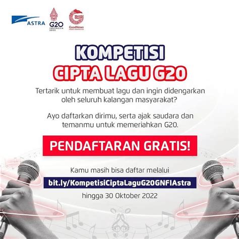 Kompetisi Cipta Lagu G20 Event Penulis