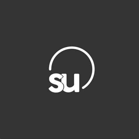 SU initial logo with rounded circle 27220493 Vector Art at Vecteezy