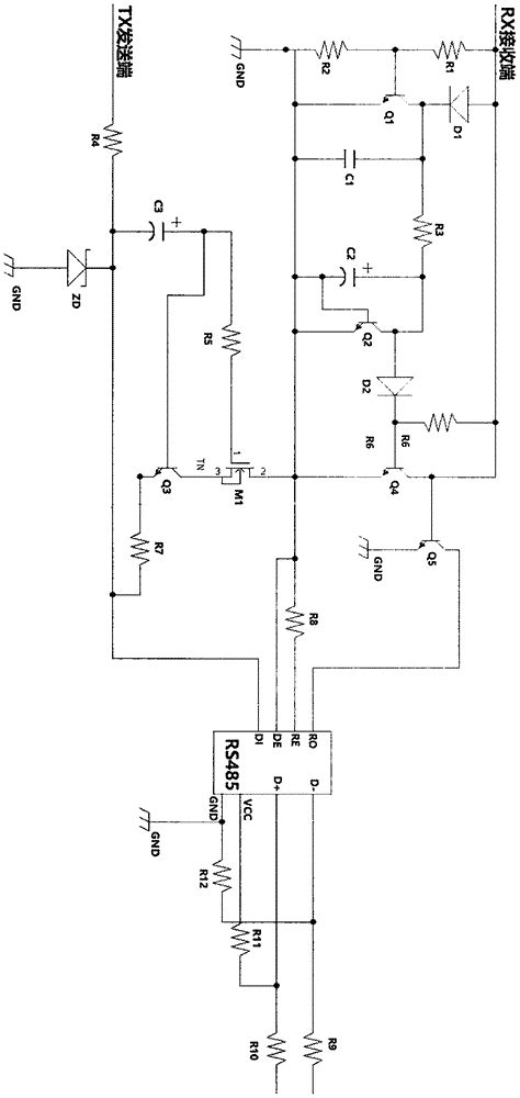 一种rs485通信保护电路的制作方法3