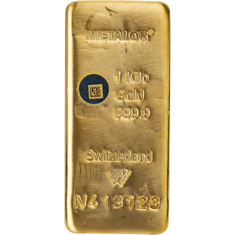 Metalor Kg Cast Gold Bullion Bar Rps Bullion