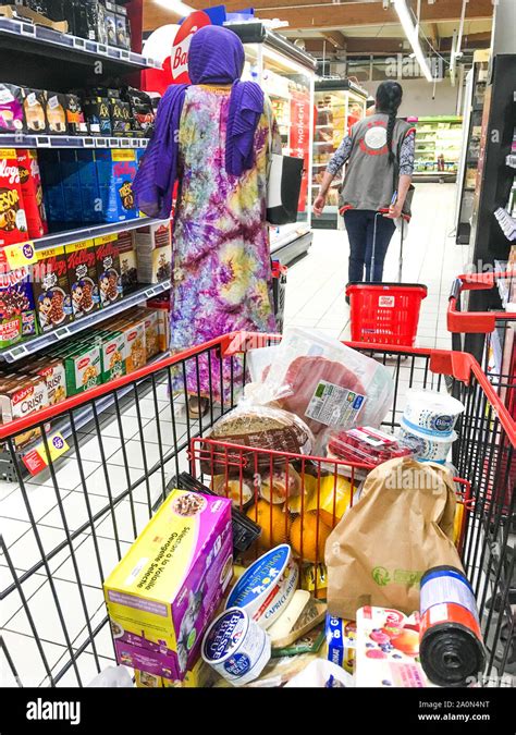 Shopping At The Supermarket Lyon France Stock Photo Alamy