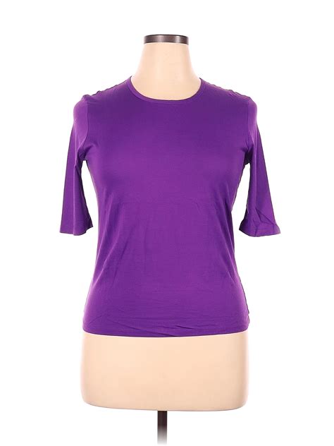 Tse Solid Purple 3 4 Sleeve T Shirt Size Xl 83 Off Thredup