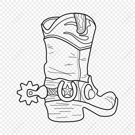 Black Line Drawing Cowboy Boots Clipartline Drawing Stylepointed Boots Png Picture And Clipart