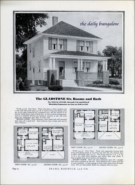 Homes Of Today~sears Kit Houses~1932 Sears House Plans Craftsman House Plans Vintage House Plans