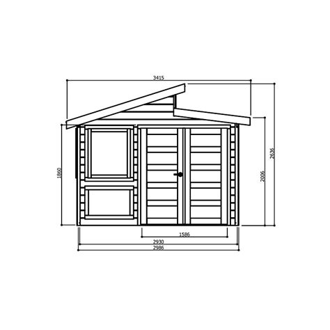 Abri de jardin serre moderne SOLID Merano 330x303cm Bricomarché