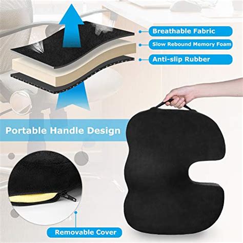 Levesolls Seat Cushion For Office Chair Memory Foam Coccyx Chair