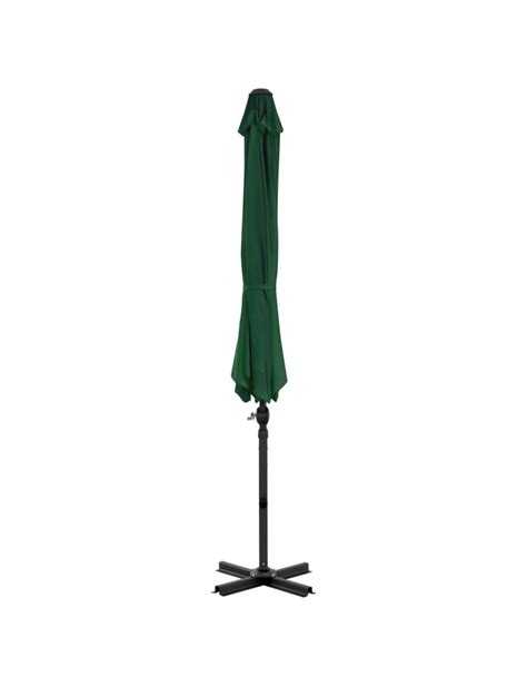 Parasol En Porte Faux Et Poteau En Aluminium Cm Vert Jardinao