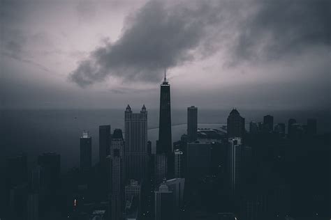 Grayscale photo of city HD wallpaper | Wallpaper Flare