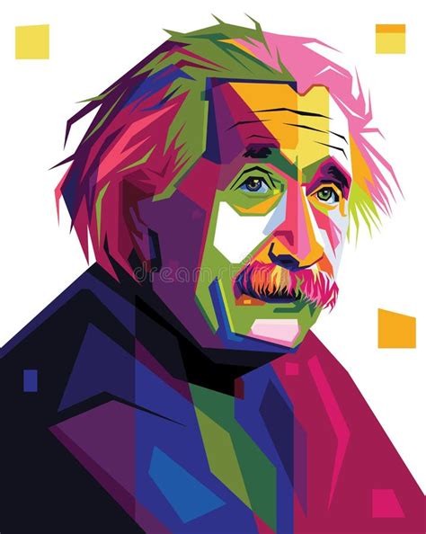 Albert Einstein In Pop Art Portrait Illustration Editorial Stock Photo