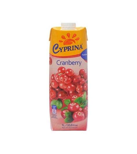 Cyprina Cranberry Juice 1 Ltr Ehavene